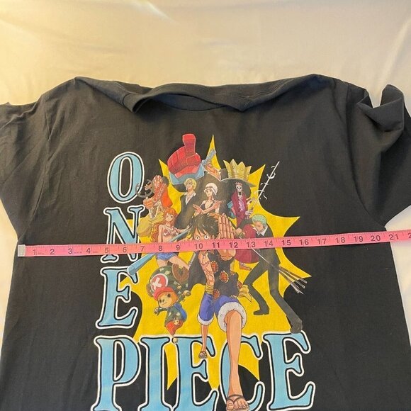 One Piece Anime Men's Black Short Sleeve Graphic Print Crew Neck T-Shirt SZ S L - Picture 8 of 9